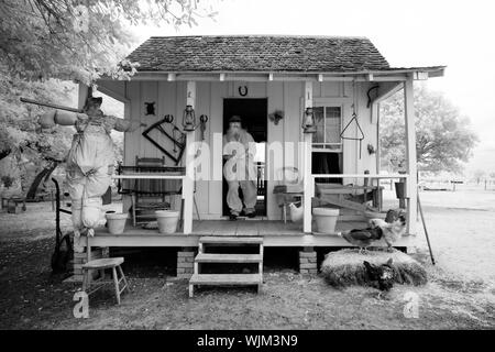 Historical Interpreter Uncle Bob Beringer At A Sharecropper S