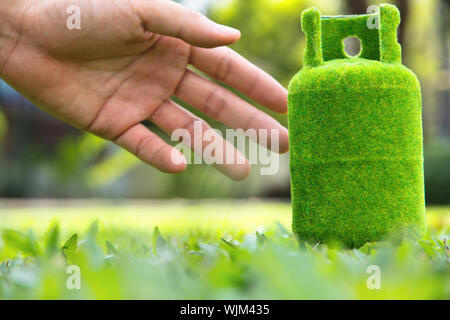 green gas tank concept Stock Photo