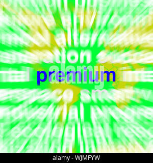 Premium Word Cloud Showing Best Bonus Premiums Stock Photo