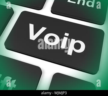 Voip Key Meaning Voice Over Internet Protocol Or Broadband Telephony Stock Photo