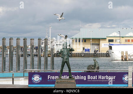 Fremantle, Western Australia - Aug 6th 2019: The Fishing Boat harbour, Western Australia. Stock Photo