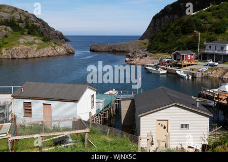 Quidi Vidi Harbour in Newfoundland and Labrador, Canada. Quidi Vidi Village is a district of St John's. Stock Photo