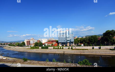 The Nišava river in the city of Niš, Serbia. Stock Photo