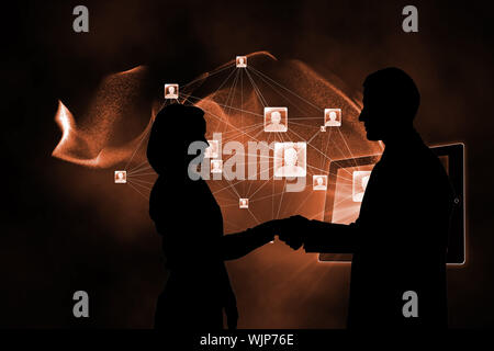Composite image of file transfer background Stock Photo