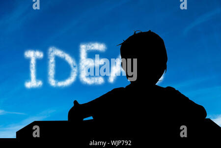 Composite image of ideas written in white in sky Stock Photo