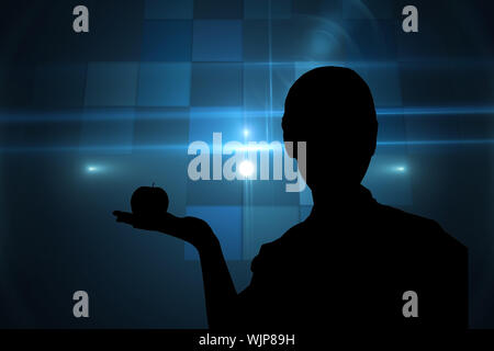 Composite image of technical background with squars Stock Photo