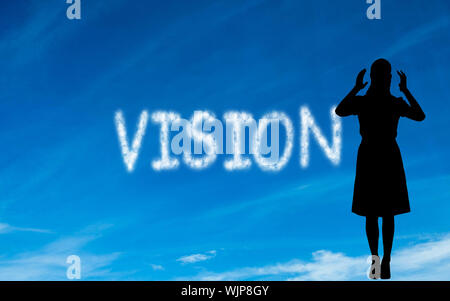 Composite image of vision written in white in sky Stock Photo