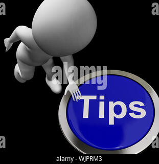 Tips Button Showing Help Suggestions Or Instructions Stock Photo - Alamy
