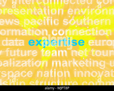 Expertise Word Cloud Showing Skills Proficiency And Capabilities Stock Photo