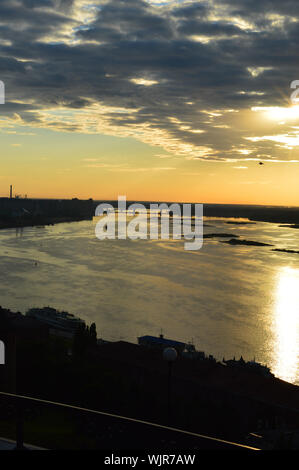 Summer sunset at the Kremlin in Nizhny Novgorod. Russia Stock Photo