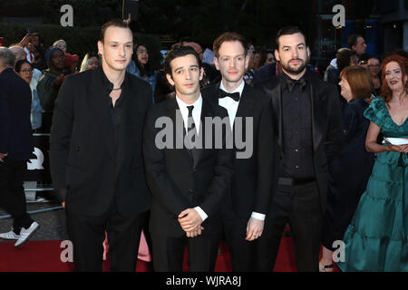 The 1975, Matthew Healy, Adam Hann, Ross MacDonald and George Daniel, GQ Men of the Year Awards, Tate Modern, London, UK, 03 September 2019, Photo by Stock Photo