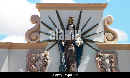 Virgin Mary Sculpture On Church
