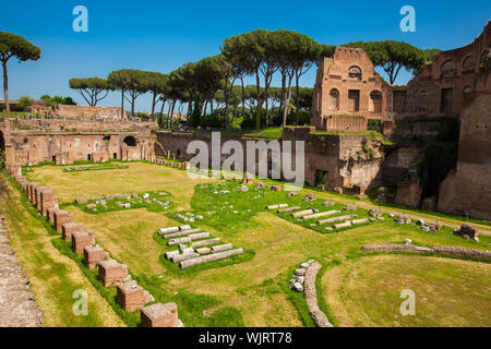 The Stadium of Domitian on the Palatine Hill in Rome Stock Photo