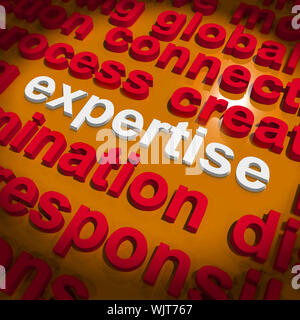 Expertise Word Cloud Showing Skills Proficiency And Capabilities Stock Photo