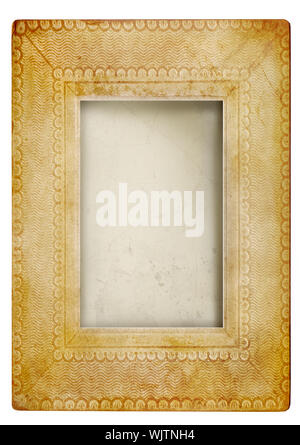 Vintage photo frame against white background Stock Photo