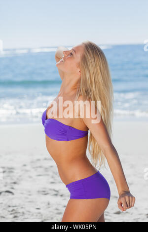 Attractive woman posing in front of camera Stock Photo