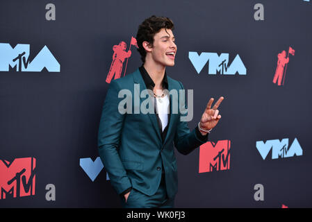 Shawn Mendes attends the 2019 MTV Video Music Awards at Prudential Center on August 26, 2019 in Newark, New Jersey. Stock Photo