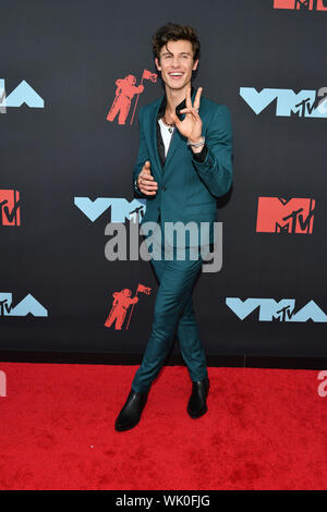 Shawn Mendes attends the 2019 MTV Video Music Awards at Prudential Center on August 26, 2019 in Newark, New Jersey. Stock Photo