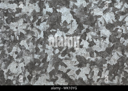 The zinc-coated gray surface of a steel sheet Stock Photo