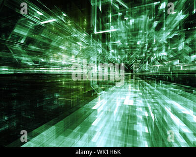 City Lights series. Composition of technological fractal textures with metaphorical relationship to science, technology, design and imagination Stock Photo