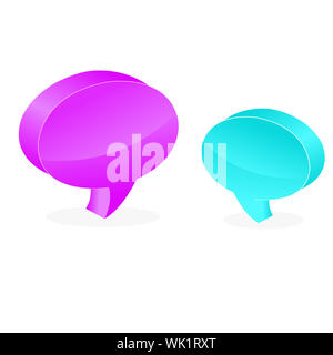 illustration of vector speech bubble in 3d look on an isolated background Stock Photo