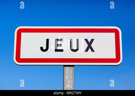 Little village called Joyeux in France Stock Photo