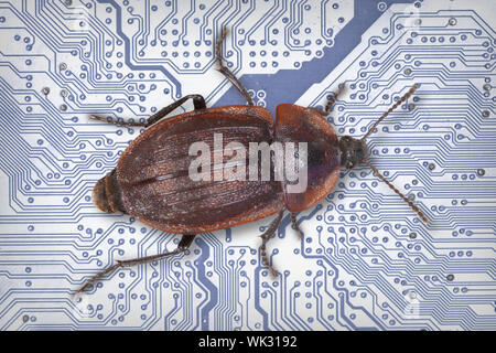 Tech industrial electronic blue background with shaft of light Stock Photo