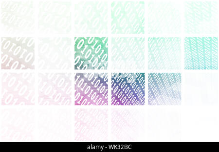 Binary Data Stream with Arrows on Digital Abstract Stock Photo