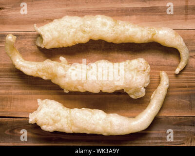 close up of dried chinese fish maw delicacy Stock Photo