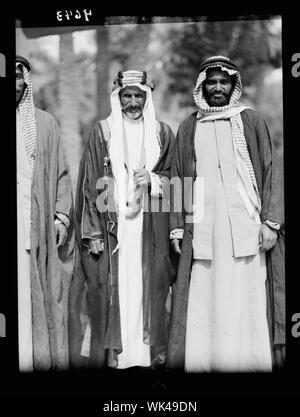 Iraq. (Mesopotamia). Celebration of Iraq becoming member of the League of Nations, Oct. 6, 1932. Baghdad. Important Arab sheiks of Iraq at the Palace Stock Photo