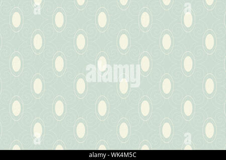 Digitally generated blue and cream patterned wallpaper Stock Photo