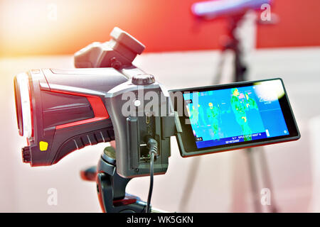 Professional measuring thermographic camera Stock Photo
