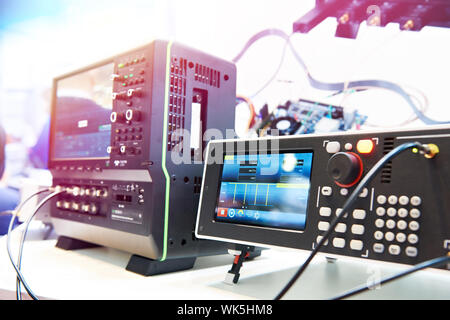 Digital pulse generator in lab. Radio measuring instruments Stock Photo
