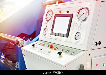 Semi automatic control system test bench Stock Photo