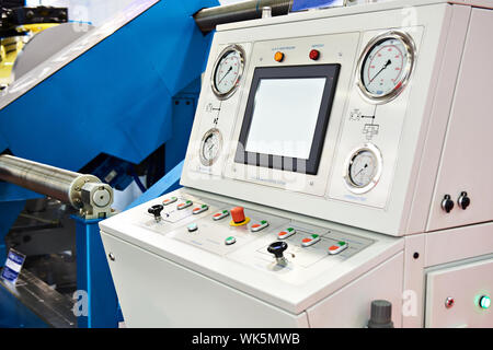 Semi automatic control system test bench Stock Photo