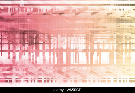 Software Engineering with a Technical Concept Art Stock Photo