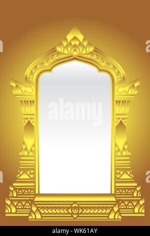 Golden Temple arch Traditional or vintage design for frame and ...