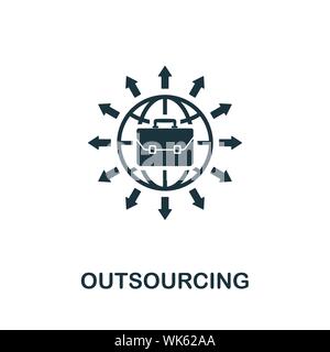 Outsourcing vector icon symbol. Creative sign from passive income icons collection. Filled flat Outsourcing icon for computer and mobile Stock Vector