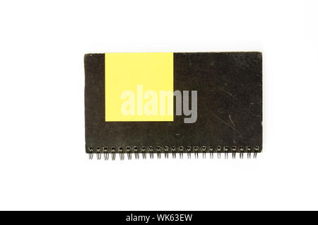 notebook and post it on a white background Stock Photo