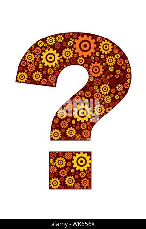 illustration of question mark icon on white background Stock Photo
