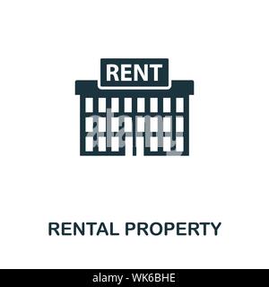 Rental Property vector icon symbol. Creative sign from passive income icons collection. Filled flat Rental Property icon for computer and mobile Stock Vector