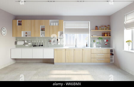 modern kitchen interior (CG concept) Stock Photo