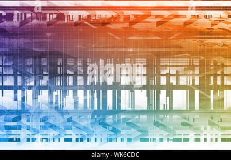 Software Engineering with a Technical Concept Art Stock Photo