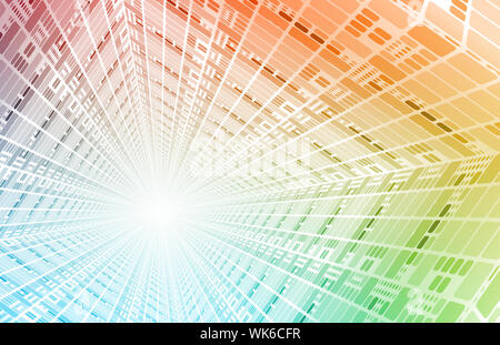 Information Highway on the Internet with Data Blocks Stock Photo