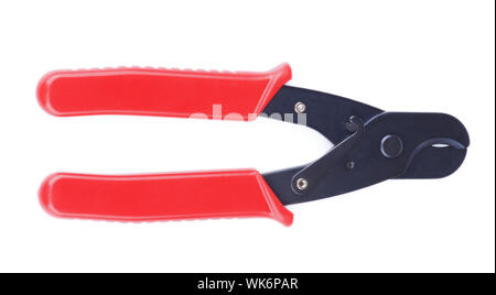 Crimping and Cutting Tool for Connecting RJ-45 and RJ-58 Connectors Isolated on white background Stock Photo