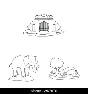 Vector illustration of entertainment and forest logo. Set of entertainment and park stock symbol for web. Stock Vector