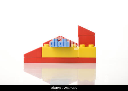 Building block shape of toy car Stock Photo