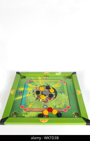 Carom board with carom pieces Stock Photo