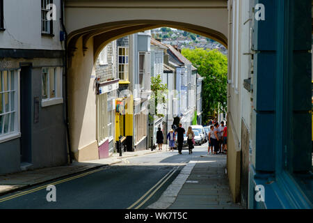 East Gate Tudor Arch High Street Totnes Devon England Stock Photo