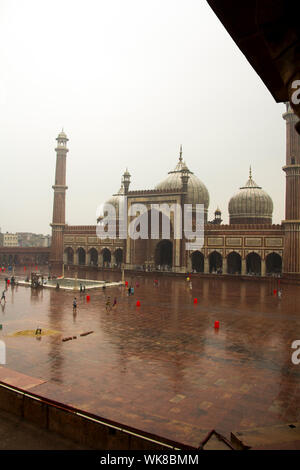 People at a mosque, Jama Masjid, Old Delhi, India Stock Photo